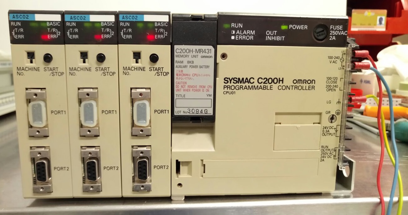 B194 OMRON SYSMAC PROGRAMMABLE CONTROLLER CPU01 ASC02 C200H-MR431 C200H ...